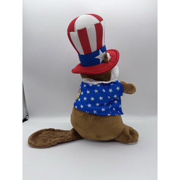 Buc-ees Plush Beaver Uncle Sam Fourth of July 4th USA Patriotic Stuffed Animal - Picture 5 of 7